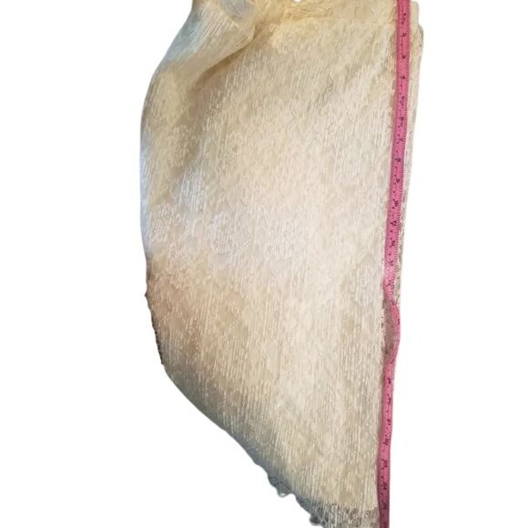 White Lace Lined Vintage Maxi Skirt - Picture 12 of 12